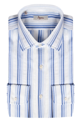 Camicia uomo Slim in puro cotone con righe verticali