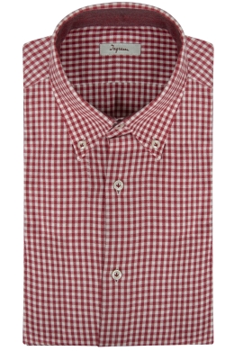 Camicia Slim uomo in puro cotone stampato a quadretti. Ingram Uomo