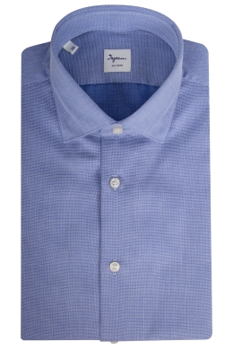 Camicia uomo slim cotone in micorfantasia