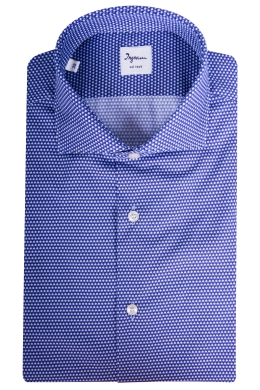 Camicia Uomo in Cotone con Microfantasia Geometrica