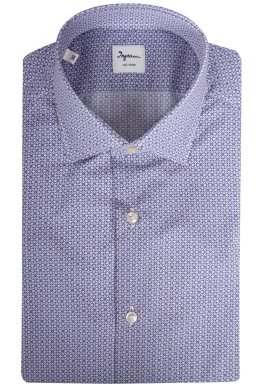 Camicia uomo slim in fantasia geometrica