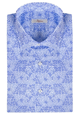 Camicia uomo slim in cotone con stampa fantasia floreale