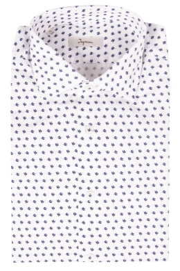 Slim fit men’s shirt with floral micro pattern