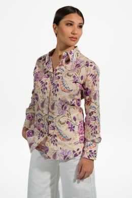 Camicia GINEVRA, in cotone, vestibilità regolare,  due pince posteriorI