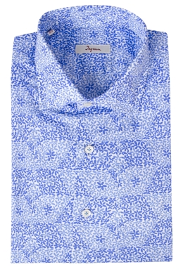 Camicia uomo slim in cotone con stampa fantasia floreale