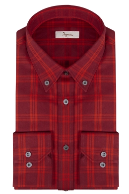 Camicia Uomo Senza Maniche In Flanella Plaid, LOGEEYAR, Abbottonatura, Taschino, Rossa, Taglia M, 80% Cotone E 20% Poliestere