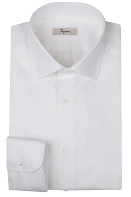 Ingram men's shirt with semi-open collar, in cotton poplin