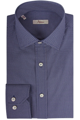 Classic fit men’s shirt with geometric micro-pattern