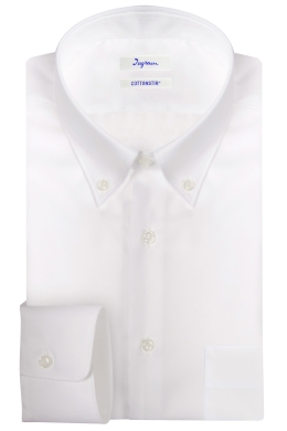 Camicia uomo slim COTTONSTIR in puro cotone twill no-stiro con taschino. Disponibile in bianco e azzurro