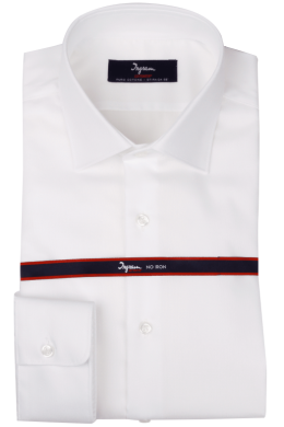 COTTONSTIR shirt in pure non-iron cotton. Armatured. Available white and light blue. Ingram Man