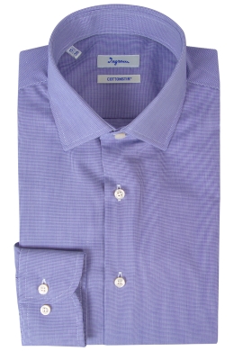 100% cotton micro-patterned checked Classic shirt