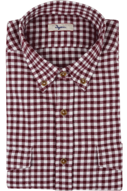 Sports shirt in check flannel cotton