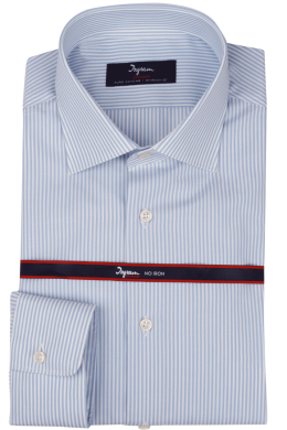 Men's shirt, in cotton with light blue stripe. Ingram Man