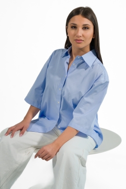 Camicia MARTA, vestibilità over e lunghezza leggermente cropped, puro cotone