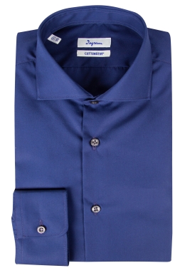 Slim COTTONSTIR shirt, 100% midnight blue cotton