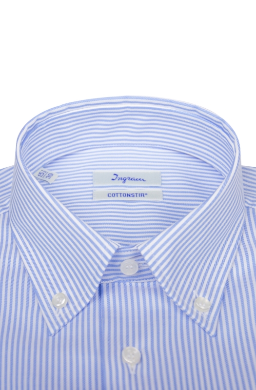 Camicia classica Cottonstir, taschino e button-down