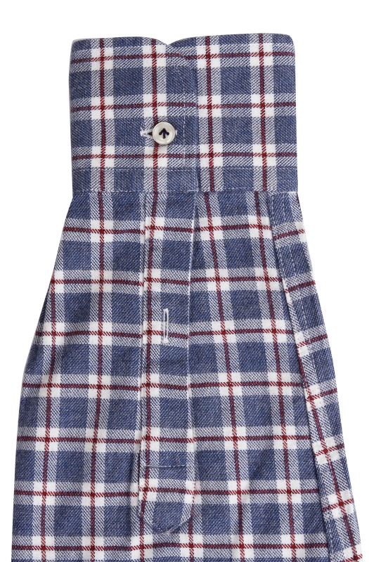 Checked cotton flannel shirt. Ingram Man