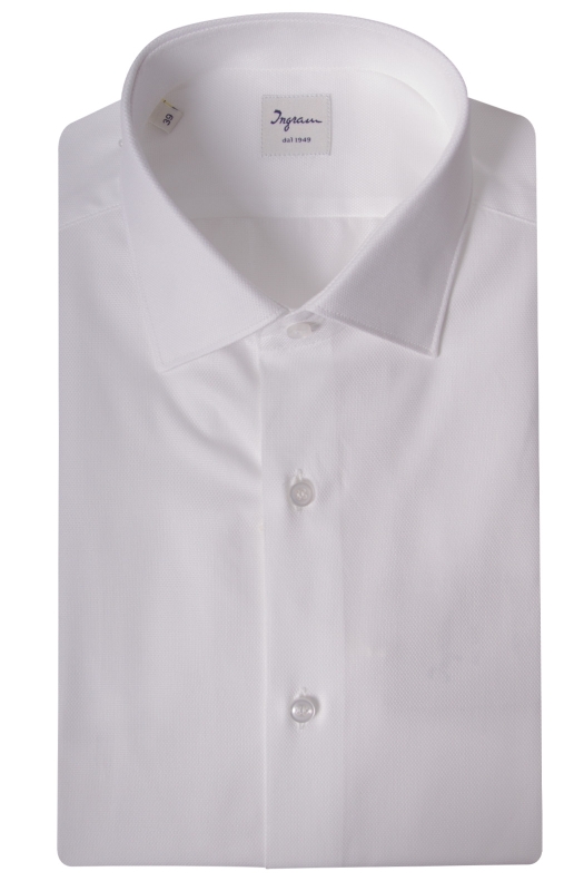 Camicia SLIM in cotone Doppio Ritorto  armaturato. Ingram Uomo