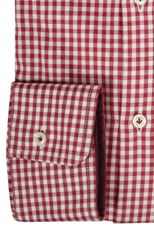 Camicia Slim uomo in puro cotone stampato a quadretti. Ingram Uomo