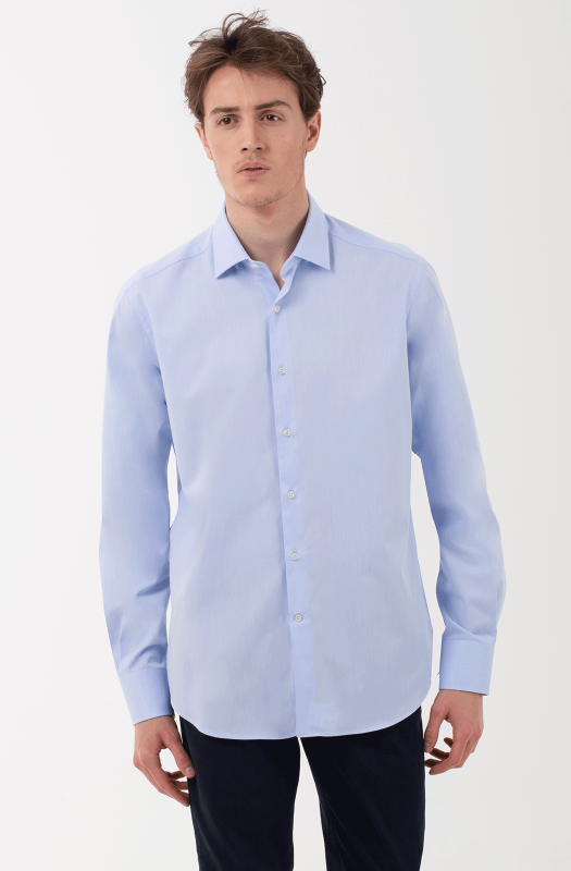 COTTONSTIR shirt in pure non-iron cotton. Compact twill. Ingram man