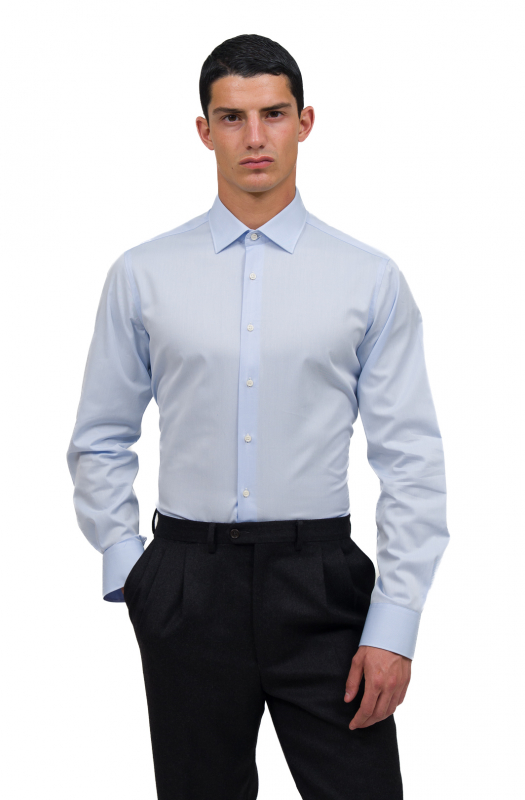 Camicia in twill di cotone. Ingram Uomo. Vestibilità regolare.