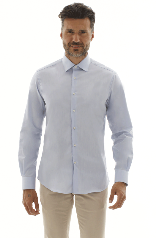 COTTONSTIR shirt in pure non-iron cotton. Compact twill. Ingram Man