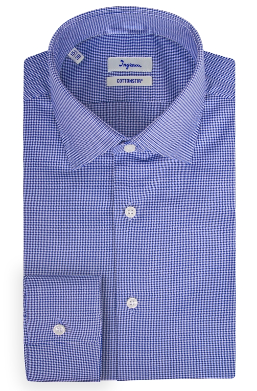 Camicia Slim uomo in cotone Cottonstir con microfantasia