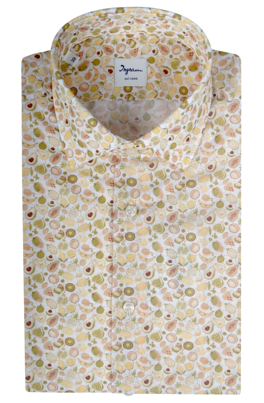 Camicia uomo in fantasia 100% cotone