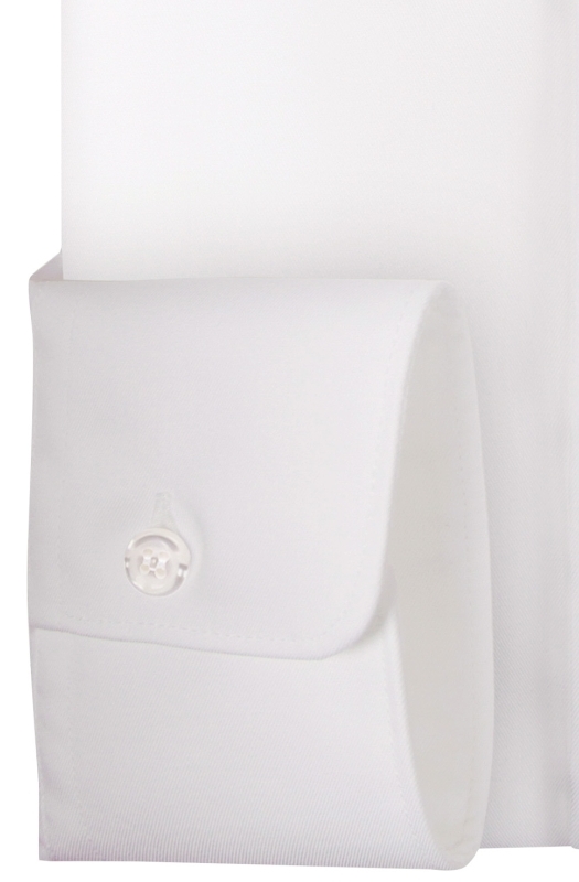 Camicia uomo slim COTTONSTIR in puro cotone twill no-stiro con taschino. Disponibile in bianco e azzurro