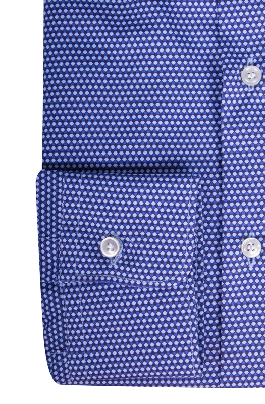 Camicia Uomo in Cotone con Microfantasia Geometrica