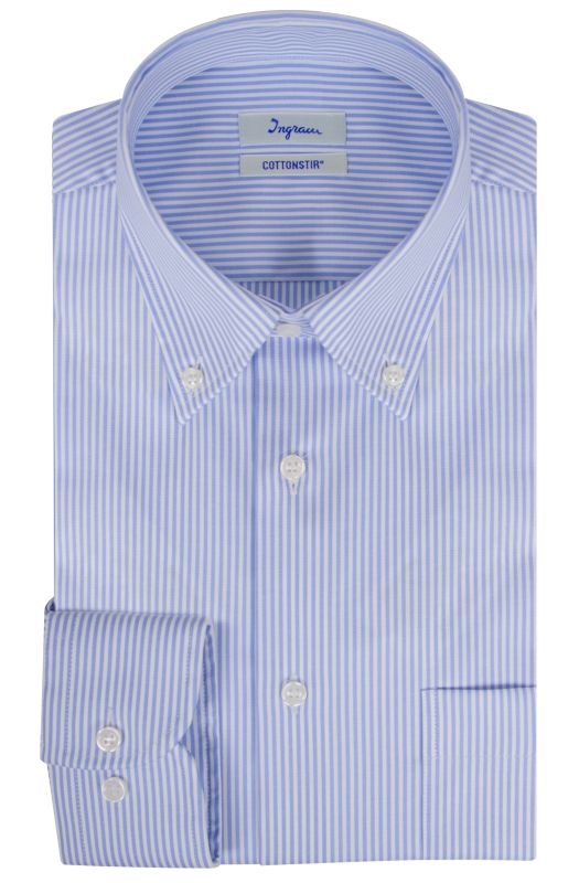 Camicia classica Cottonstir, taschino e button-down