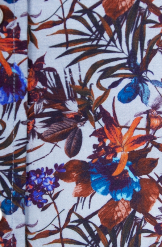 Camicia uomo in fantasia floreale 100% cotone