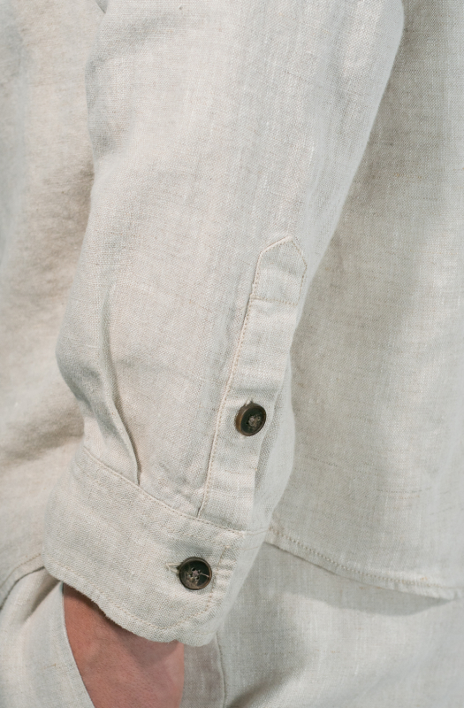 OVERSHIRT,  in lino con tasconi