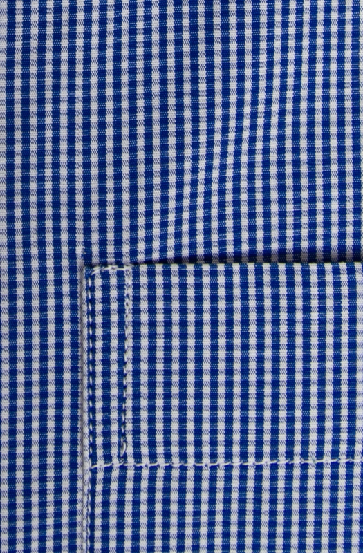 Classic fit pure cotton microchecked men’s shirt