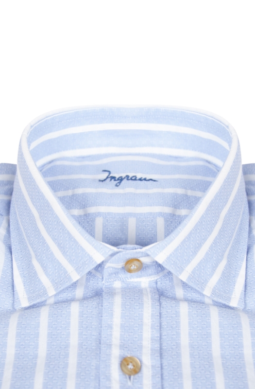 Camicia uomo slim cotone con righe verticali