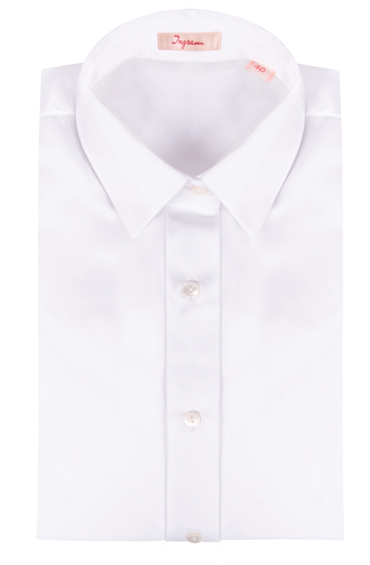 White, pure cotton women’s shirt, model CP3