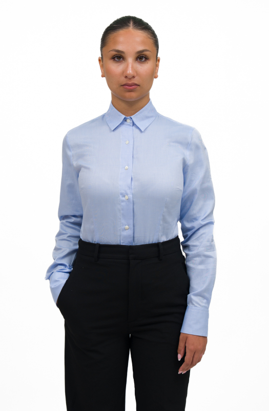 Women’s shirt pure light blue cotton, model CP3