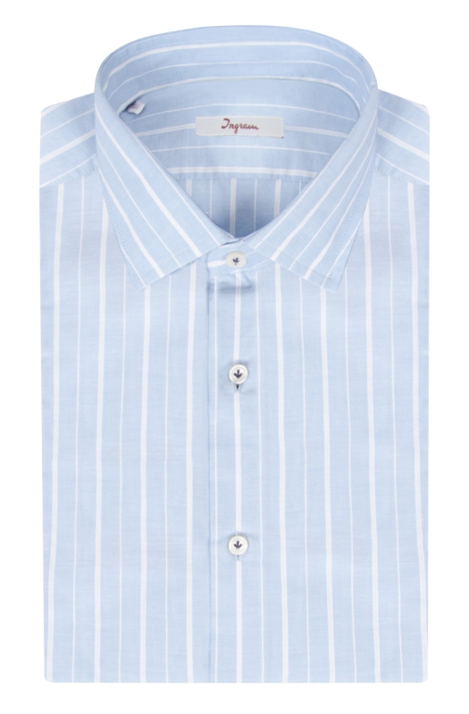 Camicia uomo slim 100% cotone con righe verticali