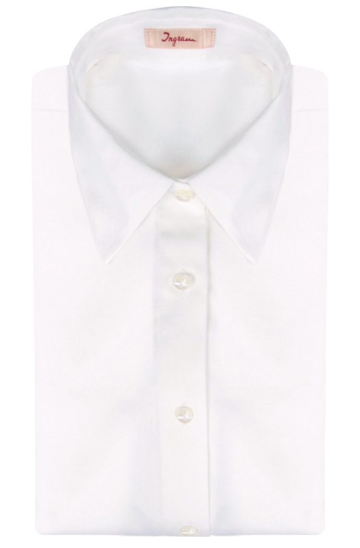 Pure white cotton women’s shirt, model CP3