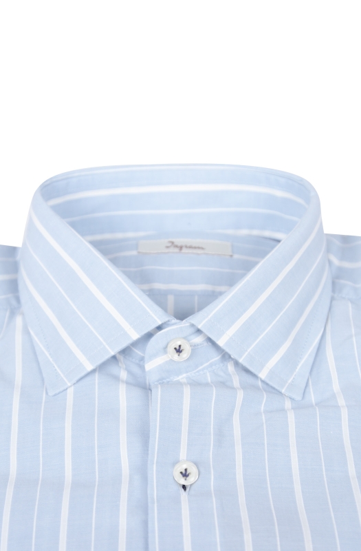 Camicia uomo slim 100% cotone con righe verticali