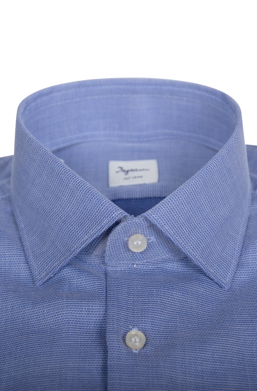 Camicia uomo slim cotone in micorfantasia