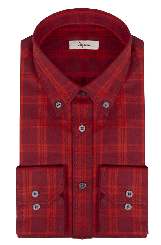 Classic fit men’s flannel shirt