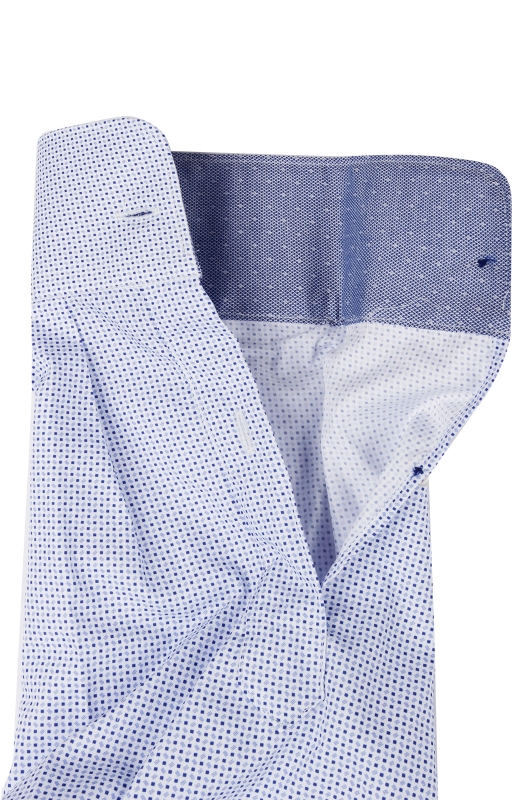 Slim fit men’s shirt with geometric micro pattern