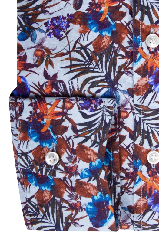 Camicia uomo in fantasia floreale 100% cotone