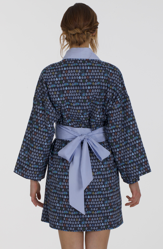 Kimono Naoko in cotone  stampato Liberty of London