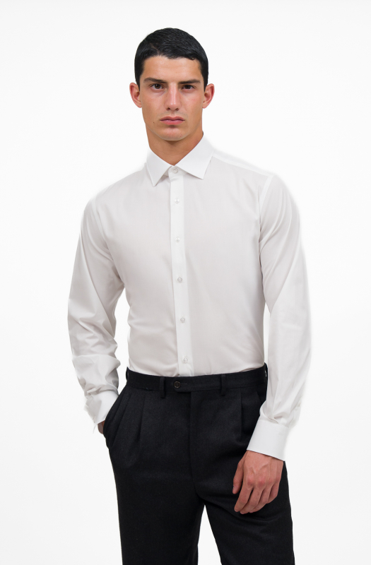Stretch poplin vshirt. Ingram Man