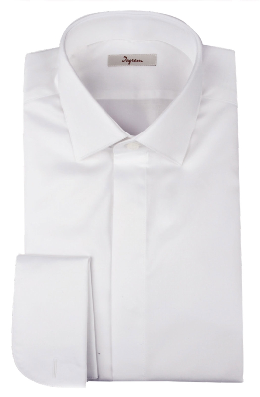 elegance men's shirt, slim fit with covered buttoning
