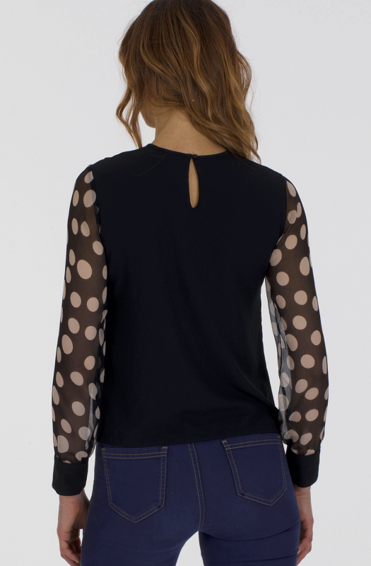 Brenda blouse, with silk sleeves. Ingram Donna