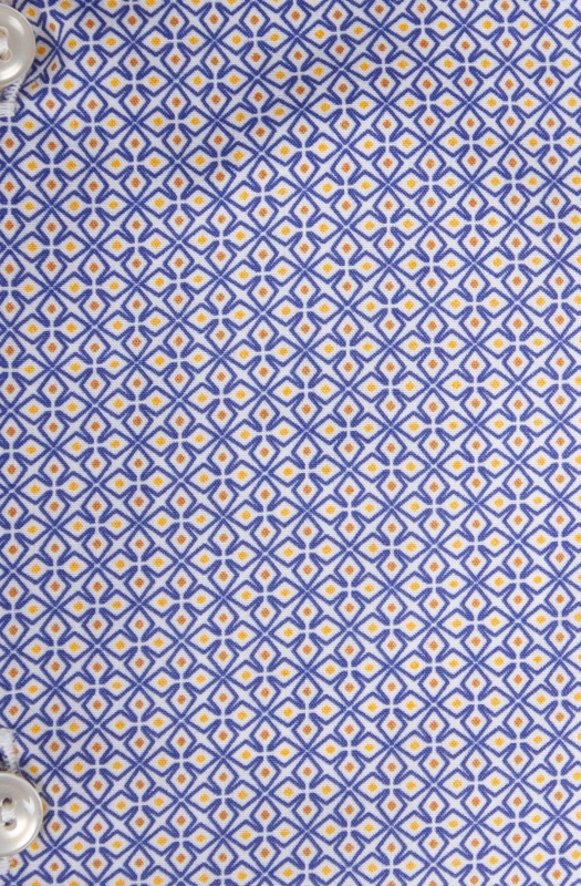 Camicia uomo slim in fantasia geometrica