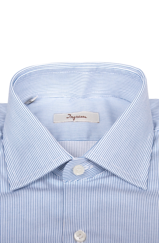 Camicia Slim uomo in puro cotone con righe verticali